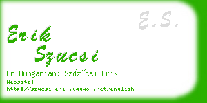 erik szucsi business card